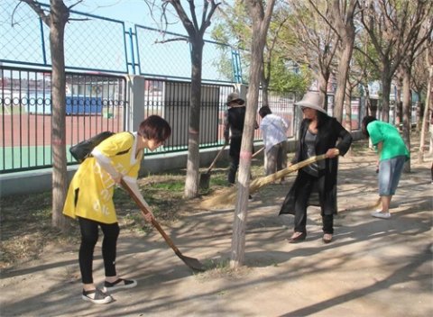 曹妃甸区职教中心助力区文明城市创建