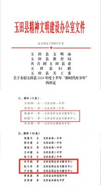 玉田职教中心：我们身边的“新时代好少年”